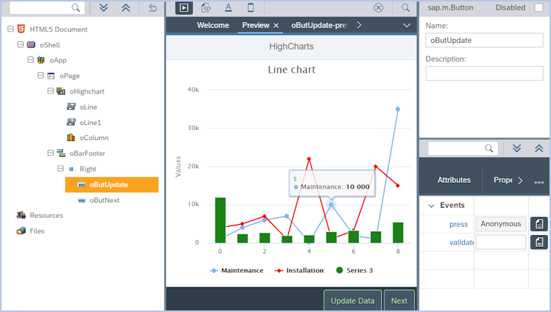 Highcharts column chart x axis labels